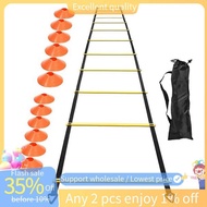 Agility Ladder Set 20Ft Adjustable Speed Training Ladder with 12 Football Training Disc for Soccer, 