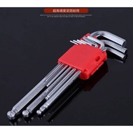 [9-Piece Set] Hex Wrench Set L-Shaped Allen Tool Set Ball Head Hex Wrench Hardware Repair Tool
