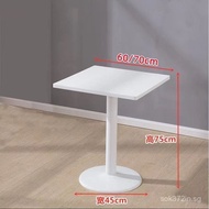HK Simple Modern Home White Square Dining Table Small Apartment Dining Table Milk Tea Shop Coffee Me