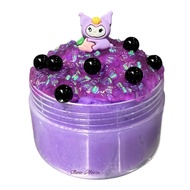 Kuromi Ice Boba Slime (ice texture and clear bingsu)