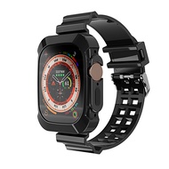 2 IN 1 Soft Silicone Sport Strap+Case Integration For apple watch band 49mm 41mm 45mm 44mm 40mm 42mm 38mm For TPU Strap for i Watch Series ultra 8 7 SE 6 5 4 3 2 1