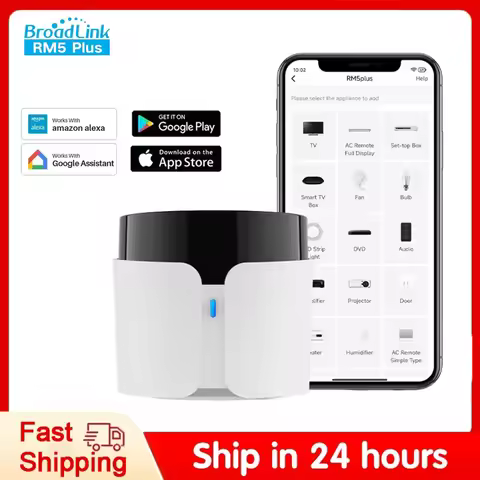 BroadLink RM5 Plus Smart Remote Control Wifi RF IR Bluetooth Hub Controller Timer Voice Control Work