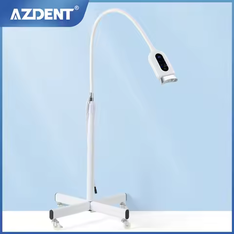 AZDENT Dental Cold Light LED Teeth Whitening Machine Tooth Bleaching Lamp Portable Mobile Stand
