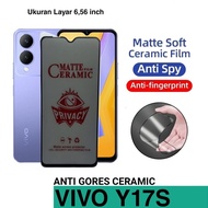 Vivo Y17S Anti Spy Screen Protector (CERAMIC MATTE PRIVACY)