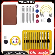 Tunisian Crochet Hook Set with Cable Aluminium Interchangeable Crochet Hook Set Crochet Hook 26 Pcs 