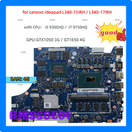 NM-C362 NM-C361 HJSK สำหรับ Lenovo Ideapad L340-15IRH/มาเธอร์บอร์ดแล็ปท็อป L340-17IRH กับ I7 I5 CPU + GPU GTX1050 GTX1650 100% ทดสอบการทำงาน HJKSSD