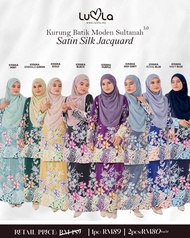 Sedondon Baju Batik KIRANA 2.0 - Kurung Batik Sultanah x LUVLA (kemeja batik Jacquard satin, XS-5XL)