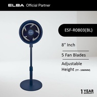 ELBA Stand Fan ESF-R0803(BL) 8" - 5 Blade -  Blue - (8 inches / 90W)
