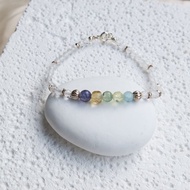 【水晶手串】彩寶水晶x海藍寶x菫青石x橄欖石x天然水晶 能量手鍊