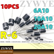 10pcs 6A10 10A10 20A10 In-Line Diode Rectifier Diode 6A 10A 20A 1,000V