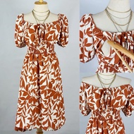 Printed 2-Way Maternity & Breastfeeding Dress Maternity Dress Pregnancy Dress Maternity Gown Nursing