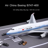 47cm Boeing 747 China International Airline Arive Toy Airplane Model Toy with Lights and