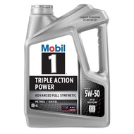 Mobil 1 5W-50 Triple Action Power Full Synthetic Motor Oil Engine Oil 5W50
