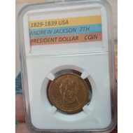 USA ANDREW JACKSON 7TH PRESIDENT 1 DOLLARS COIN(1829-1839)