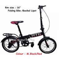 16" WARRIOR Folding Bike Single Speed lebih sesuai untuk budak budak .