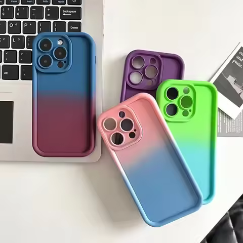 Gradient Liquid Silicon Case For Xiaomi Mi 13 12 11 Lite 12T 11T 10T 11i 11X Poco X5 X4 X3 NFC GT X2