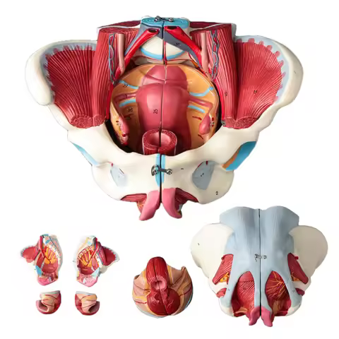 Disassembled Female Pelvis Anatomy Model PVC Female Pelvis with Floor Muscle and Nerve Model Lab Sup