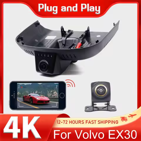 New! Plug and play Dash Cam For Volvo EX30 2024 2025 ,Wireless WIFI Control Car Video Recorder For V