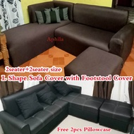 L Shape Sofa Cover Set with Footstool Cover 3 in 1 Sofa Cover Set L Shape Sofa Cover 2Seater Size