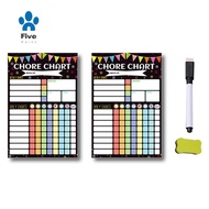 2PCS Magnetic Planning Reward Chart for Weekly Dry Erase Chores Chart for Refrigerator