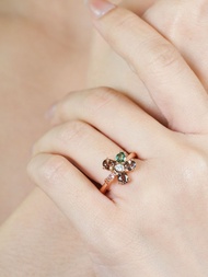 แหวนดอกไม้ พลอยโกเมน (Colour Change Garnet) รุ่น Autumn Ring