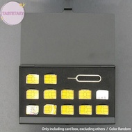 TEAY 12-Slots-+1-Slot-Card-Pin Aluminum Portable SIM Micro Pin SIM Card Memory Card Storage Box Case