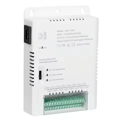 B24B CCTV Camera Power Supply Distribution Power Supply 90V-264VAC Input To 12V-13.8-15VDC Output