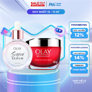 Combo 2 SUPER SERUM OLAY SỨC MẠNH TỪ 5 DƯỠNG CHẤT TRONG 1 - Chai 30ML Và Kem Dưỡng Ẩm OLAY REGENERIS