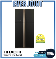 Hitachi R-W635P4MS [509L] Big French 4 Door Fridge +Free Rice Cooker + Free Disposal