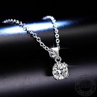AIFEI JEWELRY Silver Pendant Leher Rantai Sterling For Moissanite Women Simple 925 Korean Diamond Necklace Perempuan Perak Original Chain Accessories 純銀項鏈 N75