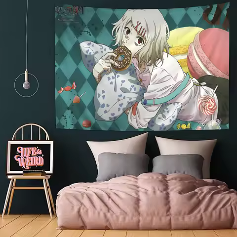 Tokyo Ghoul Juuzou Suzuya Anime Printed Large Wall Tapestry Art Decor for Study Room, Home, Dorm, Da