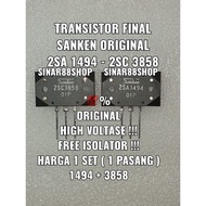 TR FINAL TRANSISTOR SANKEN 2SA1494 2SC3858 2SA 1494 2SC 3858 ORIGINAL