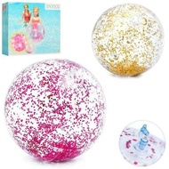 Bola Renang Pantai Transparan Intex Glitter Beach Ball 72cm