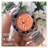 jam tangan pria seiko 5 sport automatic original orange dial