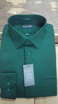 Kemeja Alisan warna H6 ( hijau botol ) lengan panjang