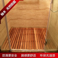 Old Pomelo กันลื่น พรมห้องน้ําห้องอาบน้ํากันน้ําไม้สักแผ่นกันลื่นยุโรปสไตล์ธรรมชาติ Unpainted