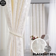 80% Langsir Blackout Langsir 260cm Labuh Sliding Door（Hook/Eyelet) Soft & Langsir Tingkap Murah