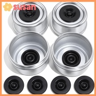 SUSANSU 4PCS Trailer Hub Dust Cap, with Rubber Plug Heavy Duty Trailer Axle Dust Cap, Durable 2.44 I