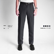 BYWAY - Semiwool Deep Grey Slim Fit Office Pants
