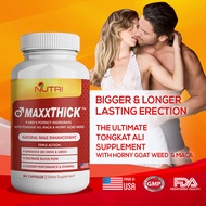 Harder Longer Erection🔥MAXXTHICK with TongKat Ali Maca + Horny Goat Weed💪9 Potent Ingredients