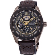 Orient Star RE-AV0A04B RE-AV0A04B00B Avant Garde Power Reserve Leather Watch Skeleton Dial