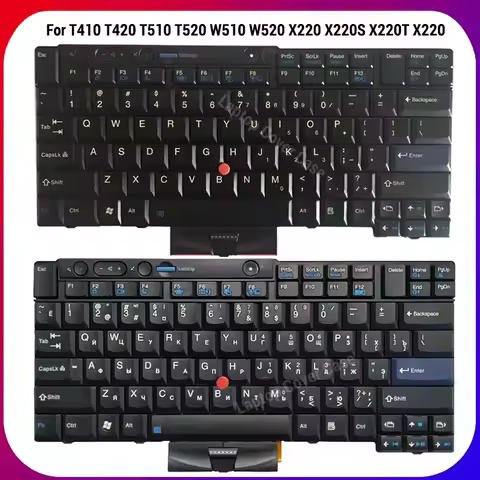 NEW For ThinkPad T410 T420 T510 T520 W510 W520 X220 X220S X220T X220 US/Russian Keyboard