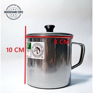 Mug Stainless Steel with Cover/Cawan/Cups stainless steel(Horse Brand)