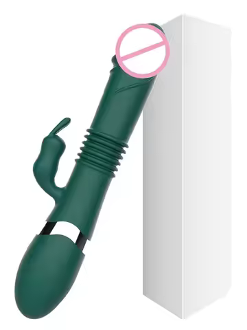 Silicone Thrusting Rabbit Vibrator - G-Spot Clitoral Stimulator for Women Dual Pleasure Play