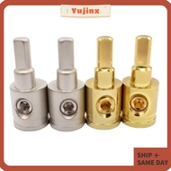 YUJINX Car Audio Connector, Gold Silver 0GA 4GA 8GA Car Speaker Wire Terminal, Pure Copper Wire Redu