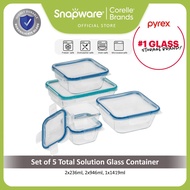 SNAPWARE x PYREX Set of 5 Total Solution Food Storage Plastic Container