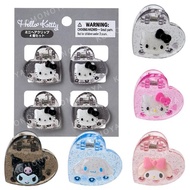 Small Auditorium Sanrio Mini Shape Shark Clip 4 Items Set (Metal Summer Items) Kitty Melody Big-Eare