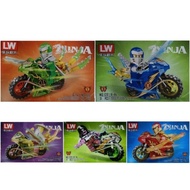 LW MODEL 120 NINJA WITH MOTORBIKE BUILDING BLOCK FOR COLLECTION