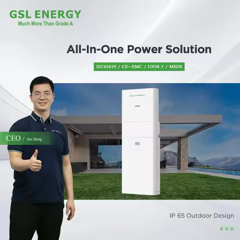 GSL Energy All In One 5Kw Hybrid Inverter And 10Kwh LiFePO4 Battery Smart Home Energy Storage Power 