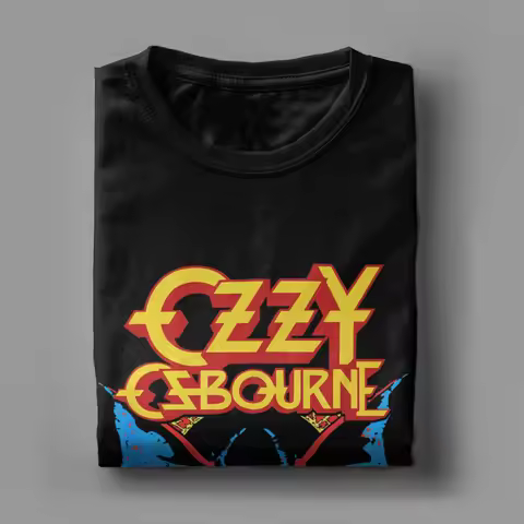 Heavy Metal Rock Ozzy Osbourne Classic Bat Men's T Shirt Hipster Tee Shirt Short Sleeve Crewneck Wom